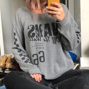 Gray Vans sweatshirt